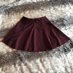 Brandy Melville Burgundy Mini Skirt